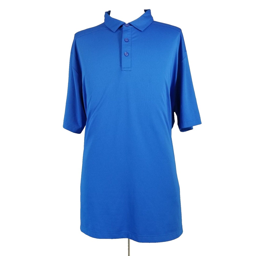 Callaway Polo Shirt Mens 2XL Blue Golf Opti-Dri Short Sleeve Stretch Solid